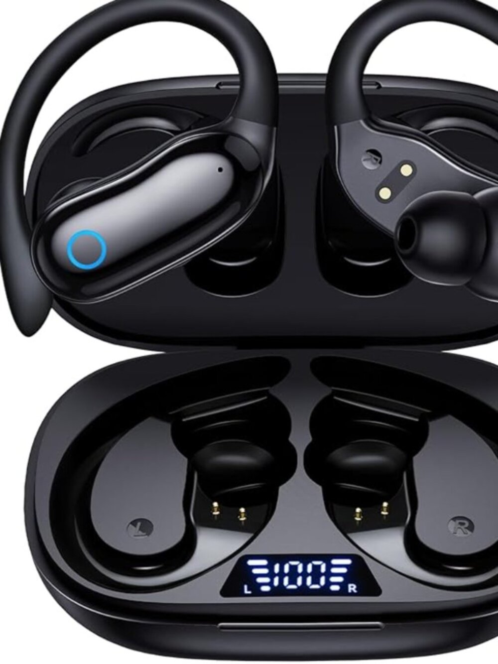 GNMN V7 Wireless Sport Earbuds Running Black Over Ear Earphones Gym Headphones